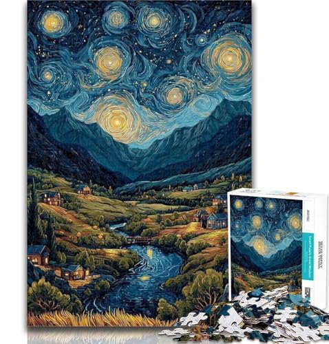 Teenager-Puzzles Berge unter dem Nachthimmel, 1000 Teile, Puzzle für Teenager und Erwachsene, Lernspiele, Heimdekoration, Geschenk für die ganze Familie, 50x75cm Teenager-Puzzles Berge unter dem Nachthimmel, 1000 Teile, Puzzle für Teenager und Erwachsene, Lernspiele, Heimdekoration, Geschenk für die ganze Familie, 50x75cm von GOIUYTGM