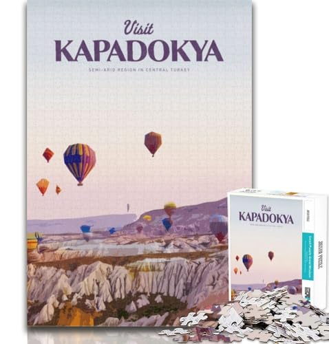 Teenager-Puzzles Besuchen Sie Kapadokya Puzzles für Erwachsene 1000 Teile, Spielzeug Lernspiele Stressabbau Tolle Geschenke und Spielzeuge 26x38cm von GOIUYTGM