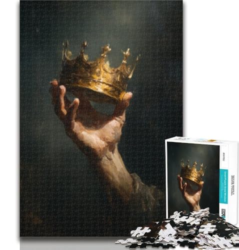Teenager-Puzzles Crown Puzzles für Erwachsene 1000 Teile, Spielzeug Lernspiele Stressabbau Tolle Geschenke und Spielzeuge 26x38cm von GOIUYTGM