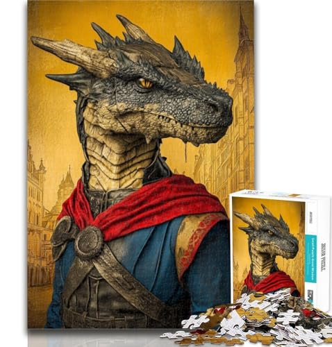 Teenager-Puzzles Drachenreiter-Puzzle 1000 Teile für Erwachsene, Lernspiel für Geburtstag, Weihnachten für und ab 14 Jahren, 50x75cm von GOIUYTGM