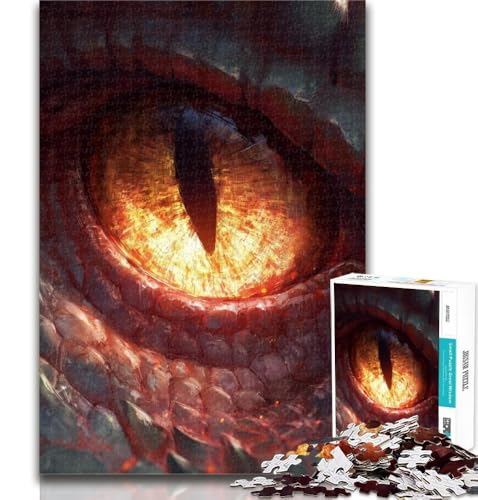 Teenager-Puzzles Fantasy Dragon Eyes 1000 Teile Puzzle für Erwachsene und Jugendliche, Spielzeug, Lernspiele, Stressabbau, einzigartige Heimdekoration und Geschenke, 75x50cm Teenager-Puzzles Fantasy Dragon Eyes 1000 Teile Puzzle für Erwachsene und Jugendliche, Spielzeug, Lernspiele, Stressabbau, einzigartige Heimdekoration und Geschenke, 75x50cm von GOIUYTGM
