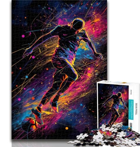 Teenager-Puzzles Fußball-Puzzles für Erwachsene und Jugendliche, Spielzeug, Lernspiele, Stressabbau, einzigartige Heimdekoration und Geschenke, 26x38cm von GOIUYTGM