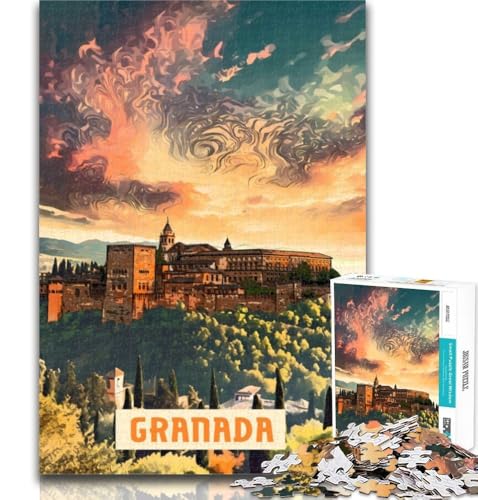 Teenager-Puzzles Granada Puzzles für Erwachsene 1000 Teile, Spielzeug Lernspiele Stressabbau Tolle Geschenke und Spielzeuge 26x38cm von GOIUYTGM