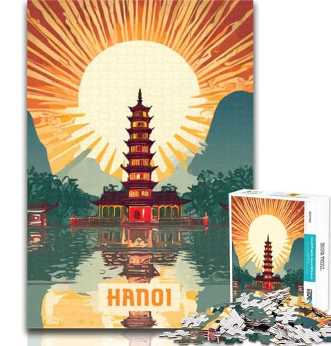 Teenager-Puzzles Hanoi Puzzles für Erwachsene 1000 Teile, Spielzeug Lernspiele Stressabbau Tolle Geschenke und Spielzeuge 26x38cm von GOIUYTGM