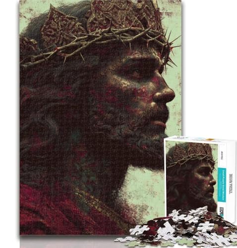 Teenager-Puzzles Jesus 1000 Teile Puzzle für Teenager und Erwachsene, Lernspiele, Heimdekoration, Geschenk für die ganze Familie, 26x38cm von GOIUYTGM
