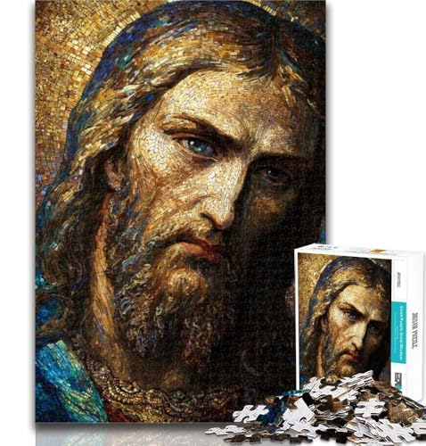 Teenager-Puzzles Jesus 1000-teiliges Puzzle für Teenager, Spielzeug, Lernspiele, stressabbauende Wanddekoration, 26x38cm von GOIUYTGM