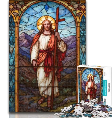 Teenager-Puzzles Jesus Art Puzzles 1000 Teile für Erwachsene Geschenke, Lernspielzeug ganze Familie 26x38cm Teenager-Puzzles Jesus Art Puzzles 1000 Teile für Erwachsene Geschenke, Lernspielzeug ganze Familie 26x38cm von GOIUYTGM