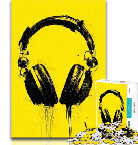 Teenager-Puzzles Kopfhörer-Puzzles für Teenager mit vollständig ineinandergreifenden, zufällig geformten Teilen für Kinder ab 14 Jahren, 50x75cm Teenager-Puzzles Kopfhörer-Puzzles für Teenager mit vollständig ineinandergreifenden, zufällig geformten Teilen für Kinder ab 14 Jahren, 50x75cm von GOIUYTGM