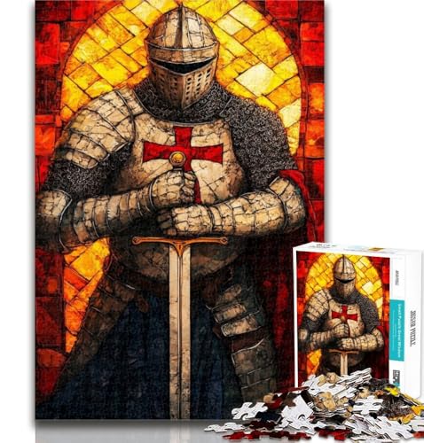 Teenager-Puzzles Mittelalterliche Ritter 1000 Teile Puzzle für Erwachsene und Jugendliche, Trainieren Sie Ihr Gehirn und Ihre Hände, Geschenke für Freunde und Familie, 26x38cm von GOIUYTGM