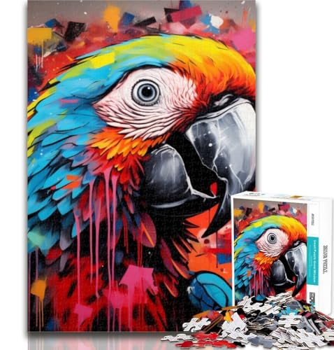 Teenager-Puzzles Papageien-Graffiti 1000-teiliges Puzzle für Erwachsene und Jugendliche, Lernspielzeug ganze Familie 75x50cm Teenager-Puzzles Papageien-Graffiti 1000-teiliges Puzzle für Erwachsene und Jugendliche, Lernspielzeug ganze Familie 75x50cm von GOIUYTGM