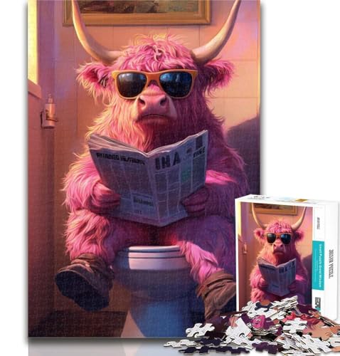 Teenager-Puzzles Pink Yak Go Toilet 1000-teiliges Puzzle für Erwachsene, Lernspielzeug, einzigartige Heimdekoration und Geschenke, 26x38cm Teenager-Puzzles Pink Yak Go Toilet 1000-teiliges Puzzle für Erwachsene, Lernspielzeug, einzigartige Heimdekoration und Geschenke, 26x38cm von GOIUYTGM