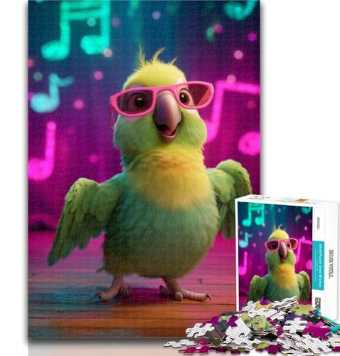 Teenager-Puzzles Singender Papagei Puzzle 1000 Teile für Erwachsene, Lernspiel für Geburtstag, Weihnachten für und ab 14 Jahren, 50x75cm von GOIUYTGM