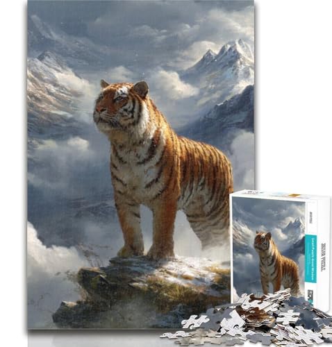 Teenager-Puzzles Tiertiger-Puzzles für Erwachsene 1000 Teile, Spielzeug, Lernspiele, Stressabbau, tolle Geschenke und Spielzeuge, 26x38cm von GOIUYTGM