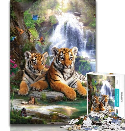 Tiger-Puzzle für Erwachsene, 1000 Teile, Lernspiel für Geburtstag, Weihnachten und ab 14 Jahren, 26x38cm von GOIUYTGM
