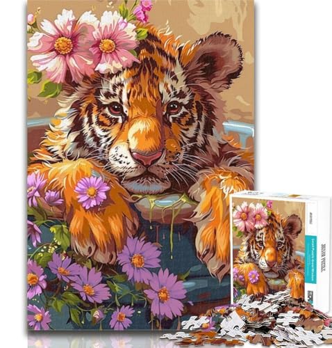 Tiger-Puzzle für Erwachsene, 1000 Teile, Lernspiel für Geburtstag, Weihnachten und ab 14 Jahren, 26x38cm von GOIUYTGM