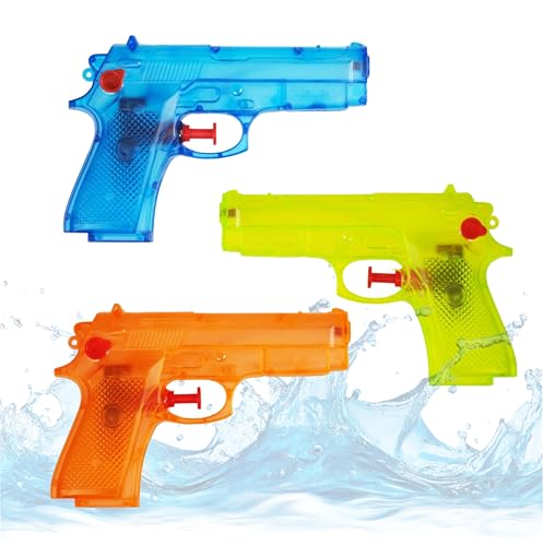 30x Wasserpistolen Set 15 cm für Kinder & Erwachsene - mit hoher Reichweite - Wasserspritzpistole Spritzpistole klein mini für Kinder (30x Wasserpistole - 15 cm) von GOKIDSY