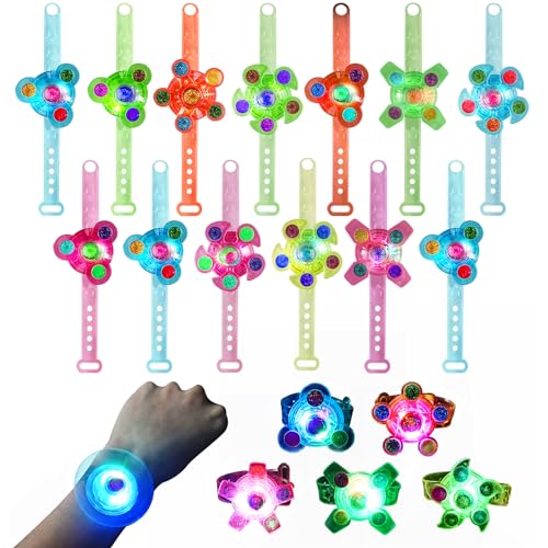 GOLDGE 13Pcs LED Fingerlichter Fingerring Leuchtspielzeug Kindergebutrstag Leuchtend LED Bunt Fingerlichter Ringe für Finger Mitgebsel Kindergeburtstag Gastgeschenke von GOLDGE