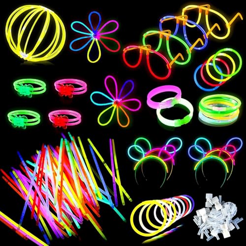 GOLDGE 172 Stück Knicklichter Party Set mit 80 Leuchtstäbe Knicklichter von GOLDGE