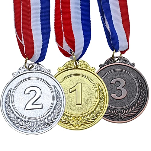 GOLDGE 3Pcs Gewinner Medaillen Gold Silber Bronze Medaille Medaillen für Kinder Gold Siegermedaillen Kinder für Party Sportstag Spielzeug Preisen Wettbewerb Auszeichnungen Medaillen Mitgebsel GOLDGE 3Pcs Gewinner Medaillen Gold Silber Bronze Medaille Medaillen für Kinder Gold Siegermedaillen Kinder für Party Sportstag Spielzeug Preisen Wettbewerb Auszeichnungen Medaillen Mitgebsel von GOLDGE