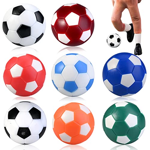 GOLDGE 8X Tischfußball Kickerbälle, Profi Tischkickerbälle, 32mm Tischfußball Bälle, Mini Tischkicker Bälle Kicker Bälle, Klein Tischfußballkicker Kugeln Fußballspiele für Kinder und Erwachsene (Bunt) von GOLDGE