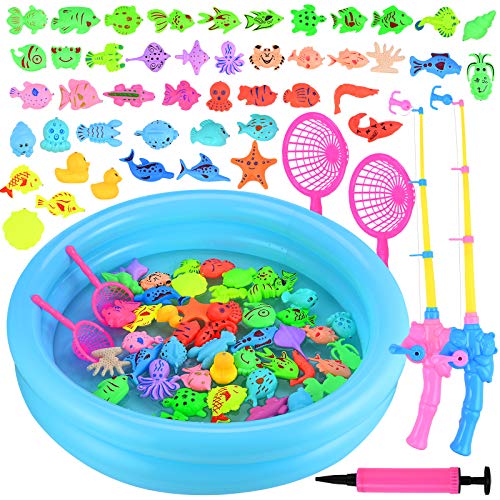 GOLDGE Angeln Spielzeug 52 Stück Badespielzeug Badewannenspielzeug Wasserspiel Perfekt Lernspiel Geschenk für Kleinkinder Kindern Spielzeug GOLDGE Angeln Spielzeug 52 Stück Badespielzeug Badewannenspielzeug Wasserspiel Perfekt Lernspiel Geschenk für Kleinkinder Kindern Spielzeug von GOLDGE