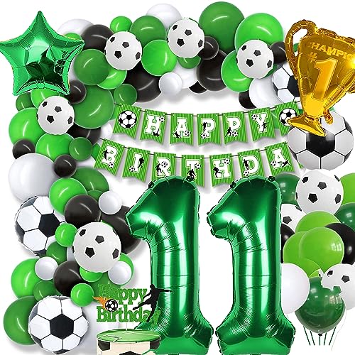 Fußball 11 Geburtstag Deko Junge, 11. Football Geburtstagsdeko, 11 Jahre Ballon Grün Luftballon Girlande, mit Happy Birthday Girlande, für Kinder Junge Geburtstag Party Fußball Deko 11.Geburtstagsdeko Fußball 11 Geburtstag Deko Junge, 11. Football Geburtstagsdeko, 11 Jahre Ballon Grün Luftballon Girlande, mit Happy Birthday Girlande, für Kinder Junge Geburtstag Party Fußball Deko 11.Geburtstagsdeko von GOLDNICE