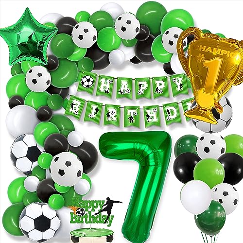 Fußball 7 Geburtstag Deko Junge, 7. Football Geburtstagsdeko, 7 Jahre Ballon Grün Luftballon Girlande, mit Happy Birthday Girlande, für Kinder Junge Geburtstag Party Fußball Deko 7.Geburtstagsdeko Fußball 7 Geburtstag Deko Junge, 7. Football Geburtstagsdeko, 7 Jahre Ballon Grün Luftballon Girlande, mit Happy Birthday Girlande, für Kinder Junge Geburtstag Party Fußball Deko 7.Geburtstagsdeko von GOLDNICE