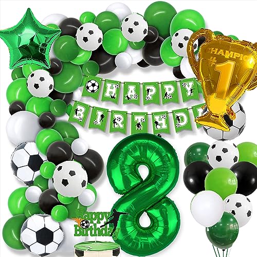 Fußball 8 Geburtstag Deko Junge, 8. Football Geburtstagsdeko, 8 Jahre Ballon Grün Luftballon Girlande, mit Happy Birthday Girlande, für Kinder Junge Geburtstag Party Fußball Deko 8.Geburtstagsdeko Fußball 8 Geburtstag Deko Junge, 8. Football Geburtstagsdeko, 8 Jahre Ballon Grün Luftballon Girlande, mit Happy Birthday Girlande, für Kinder Junge Geburtstag Party Fußball Deko 8.Geburtstagsdeko von GOLDNICE