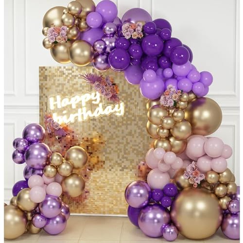 Ballon Girlande Geburtstag Ballongirlande Hochzeit, Beige Luftballons Ballons, Regenbogen Ballonboge für Mädchen Damen Geburtstagsdeko, Hochzeit Braut Dusche Baby Shower Party Dekoration (Lila) Ballon Girlande Geburtstag Ballongirlande Hochzeit, Beige Luftballons Ballons, Regenbogen Ballonboge für Mädchen Damen Geburtstagsdeko, Hochzeit Braut Dusche Baby Shower Party Dekoration (Lila) von GOLDNICE