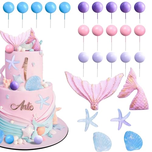 Meerjungfrau Tortendeko Ocean Theme Kuchendekoration Rosa Lila Ball Meerjungfrau Party Dekorationen Kit Meerjungfrau Schwanz Kuchen Toppers für Kinder Geburtstag Meerjungfrau Tortendeko Ocean Theme Kuchendekoration Rosa Lila Ball Meerjungfrau Party Dekorationen Kit Meerjungfrau Schwanz Kuchen Toppers für Kinder Geburtstag von GOLDNICE