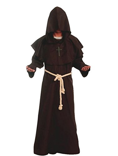 Friar Mittelalter Mönchskostüm, Kapuze, Renaissance, Priester-Robe, Cosplay, Braun, M Friar Mittelalter Mönchskostüm, Kapuze, Renaissance, Priester-Robe, Cosplay, Braun, M von GOLDSTITCH
