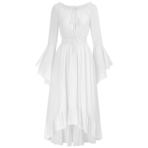 GOLDSTITCH Damen Gothic Kleid Mittelalter Kostüm Korsett Renaissance Kleid Viktorianisches Kleid, 08-weiß, L GOLDSTITCH Damen Gothic Kleid Mittelalter Kostüm Korsett Renaissance Kleid Viktorianisches Kleid, 08-weiß, L von GOLDSTITCH