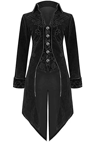 Herren Mittelalter Steampunk Frack Samt viktorianischer Gothic Vintage Frock Halloween Kostüm Mantel Herren Mittelalter Steampunk Frack Samt viktorianischer Gothic Vintage Frock Halloween Kostüm Mantel von GOLDSTITCH