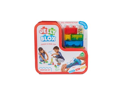 Jelly Blox - Creative Kit, Bauspielzeug ab 2 Jahren, mit 20 Sensorische Bausteine, Konstruktion Spielzeug für Kinder, Sensory Play mit Bunte Spielsteinen Jelly Blox - Creative Kit, Bauspielzeug ab 2 Jahren, mit 20 Sensorische Bausteine, Konstruktion Spielzeug für Kinder, Sensory Play mit Bunte Spielsteinen von Jelly Blox