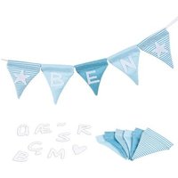 GOKI 60675 Buchstabenwimpelkette blau, mit 10 Wimpeln von GOLLNEST & KIESEL GOKI
