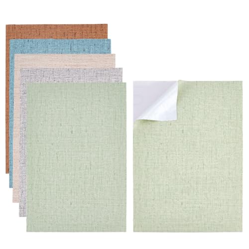 GOMAKERER 10 Blatt Puppenhaus Tapete 5 Farbe Selbstklebende Strukturierte Aufkleber wasserdichte Bodenbrettaufkleber Glänzender Kartonbogen Für Modell Und DIY Dekor, 300~305x202~205x0.4mm von GOMAKERER