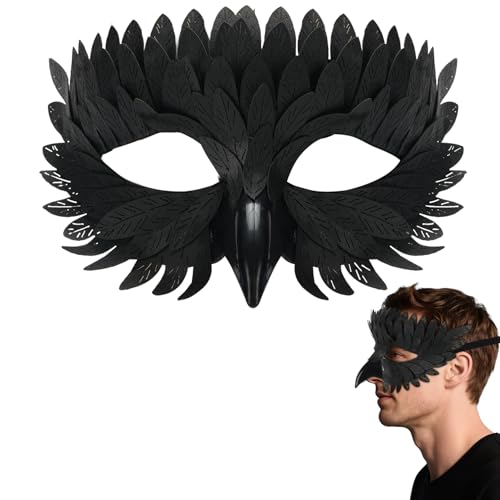 GONNCZ Maskerade-Vogelmaske für Männer und Frauen, Raben-Krähe-Eulen-Kostüm für Karneval, Halloween, Cosplay-Party von GONNCZ