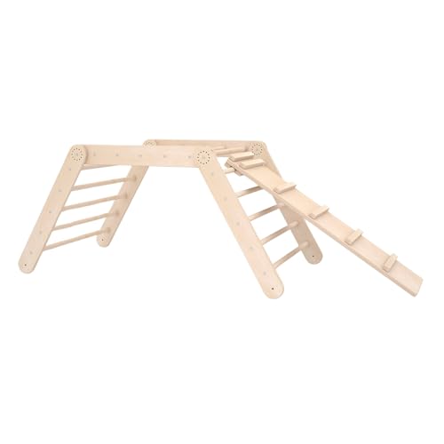 GOODEX Kletterdreieck mit Rutsche Klettergerüst Indoor verstellbar mit Kletterrampe für Kinder ab 10 Monate Klettertrapez für Baby Sprossenwand GOODEX Kletterdreieck mit Rutsche Klettergerüst Indoor verstellbar mit Kletterrampe für Kinder ab 10 Monate Klettertrapez für Baby Sprossenwand von GOODEX