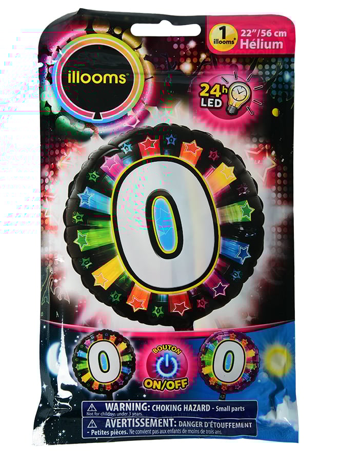 Folienballon Zahl 0 LED Illooms 50 cm Folienballon Zahl 0 LED Illooms 50 cm von GOODMARK