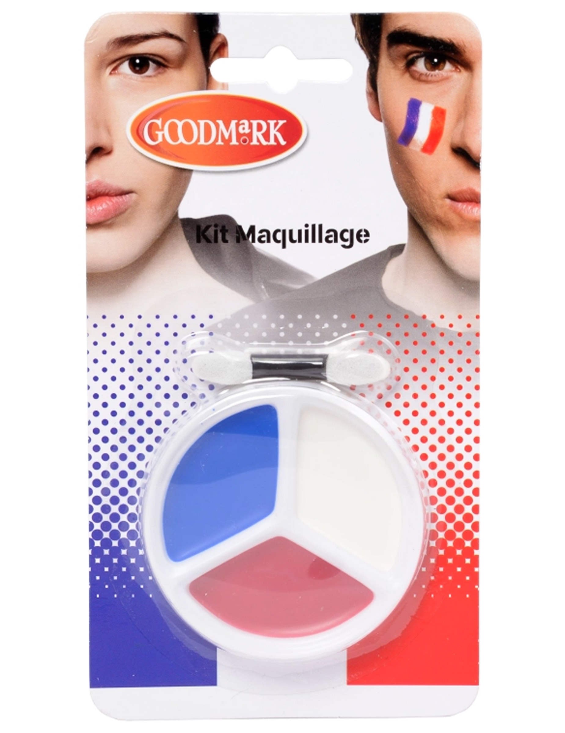 Dreifarbige Schmincreme blau-weiss-rot Dreifarbige Schmincreme blau-weiss-rot von GOODMARK