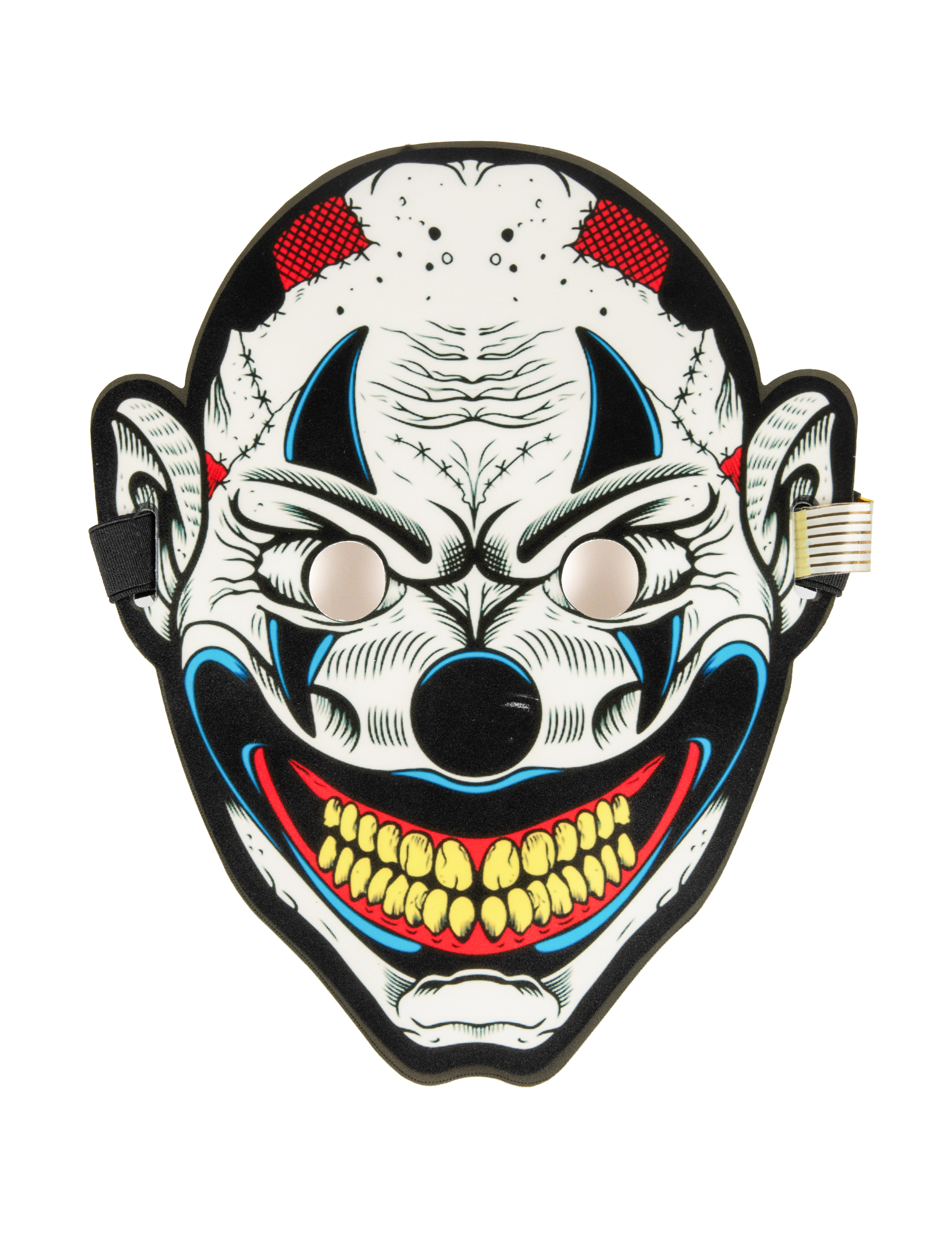 Gruselige Harlekin-Maske für Erwachsene mit Lichtakkustik bunt Gruselige Harlekin-Maske für Erwachsene mit Lichtakkustik bunt von GOODMARK