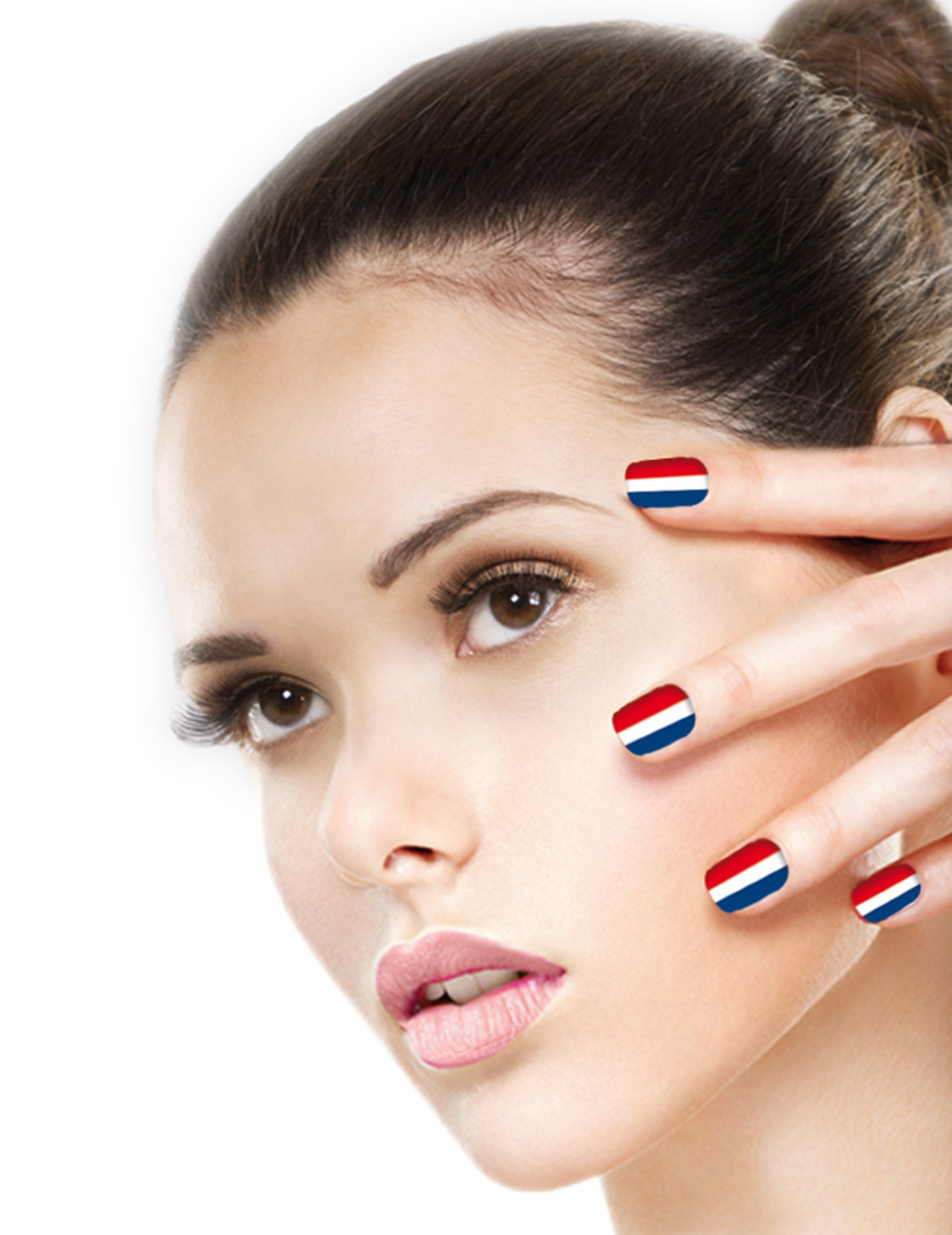 Künstliche Fingernägel "Frankreich-Fan" für Damen Künstliche Fingernägel "Frankreich-Fan" für Damen von GOODMARK