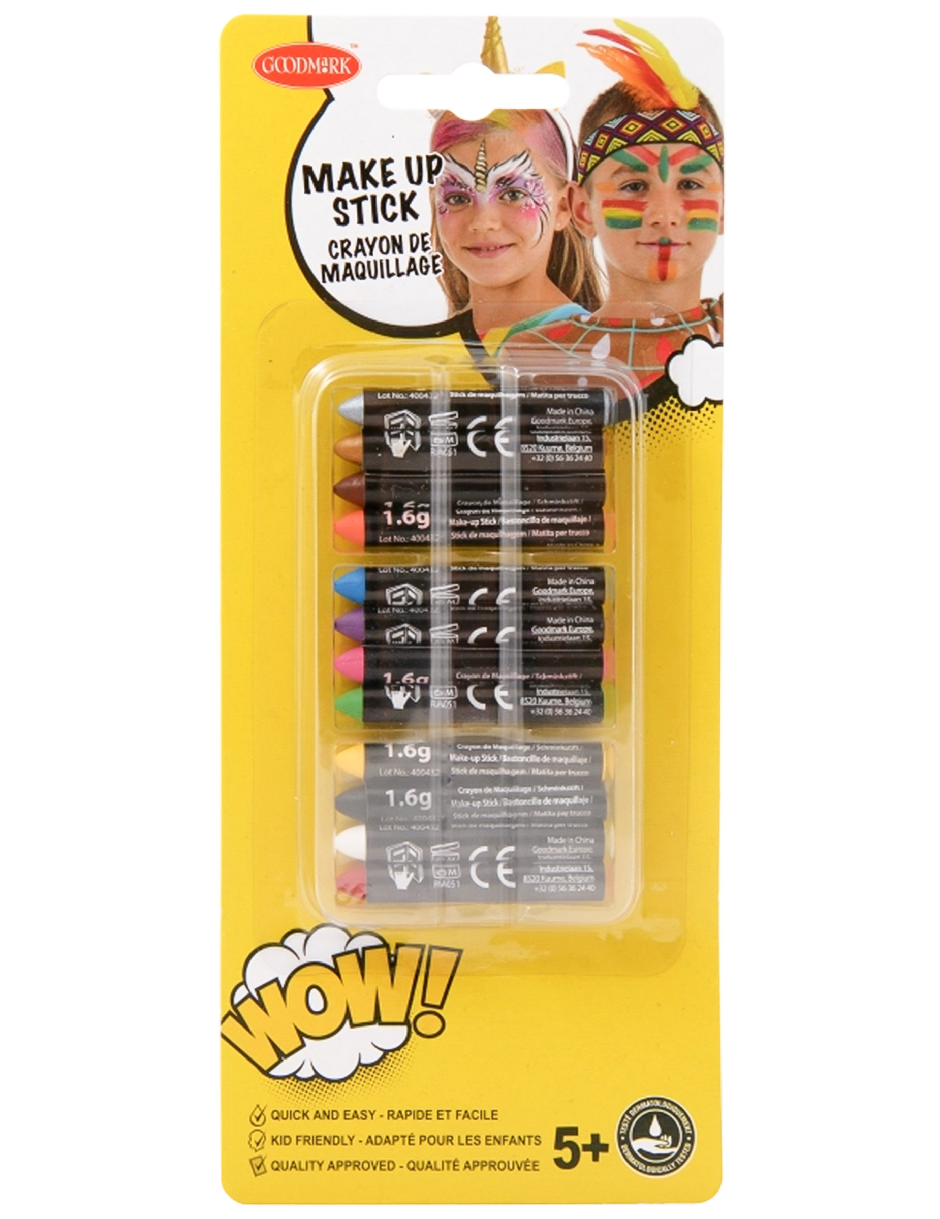 Make-Up Schmink-Stifte 12 Farben bunt 19,2g Make-Up Schmink-Stifte 12 Farben bunt 19,2g von GOODMARK