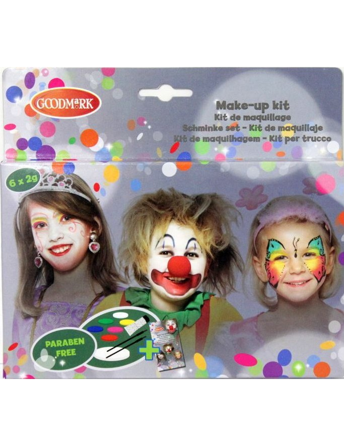 Make-Up Set Prinzessin und Clown Schminkset 10-teilig bunt von BCI