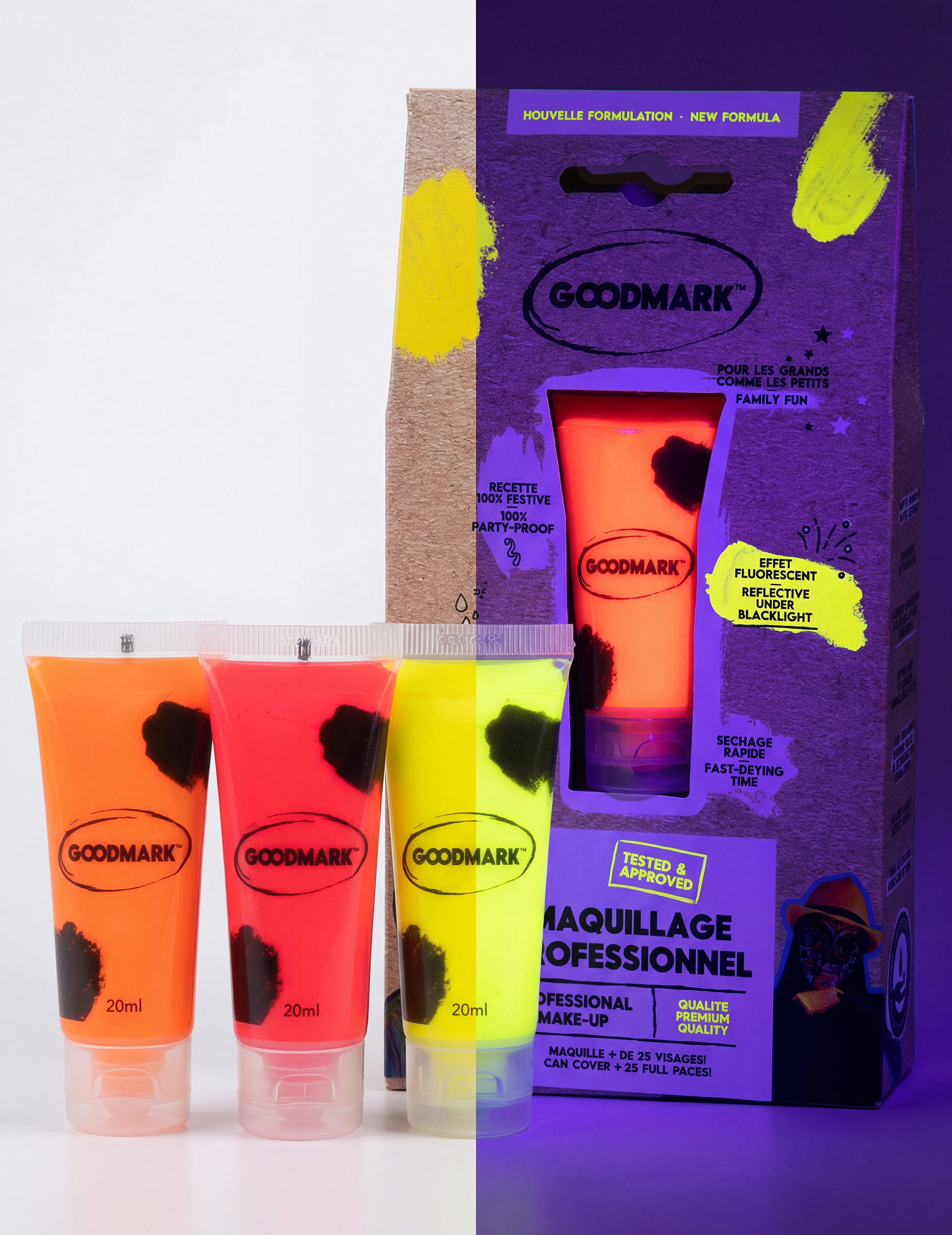 Phosphoreszierende Make-up Creme professionell UV 20 ml von GOODMARK