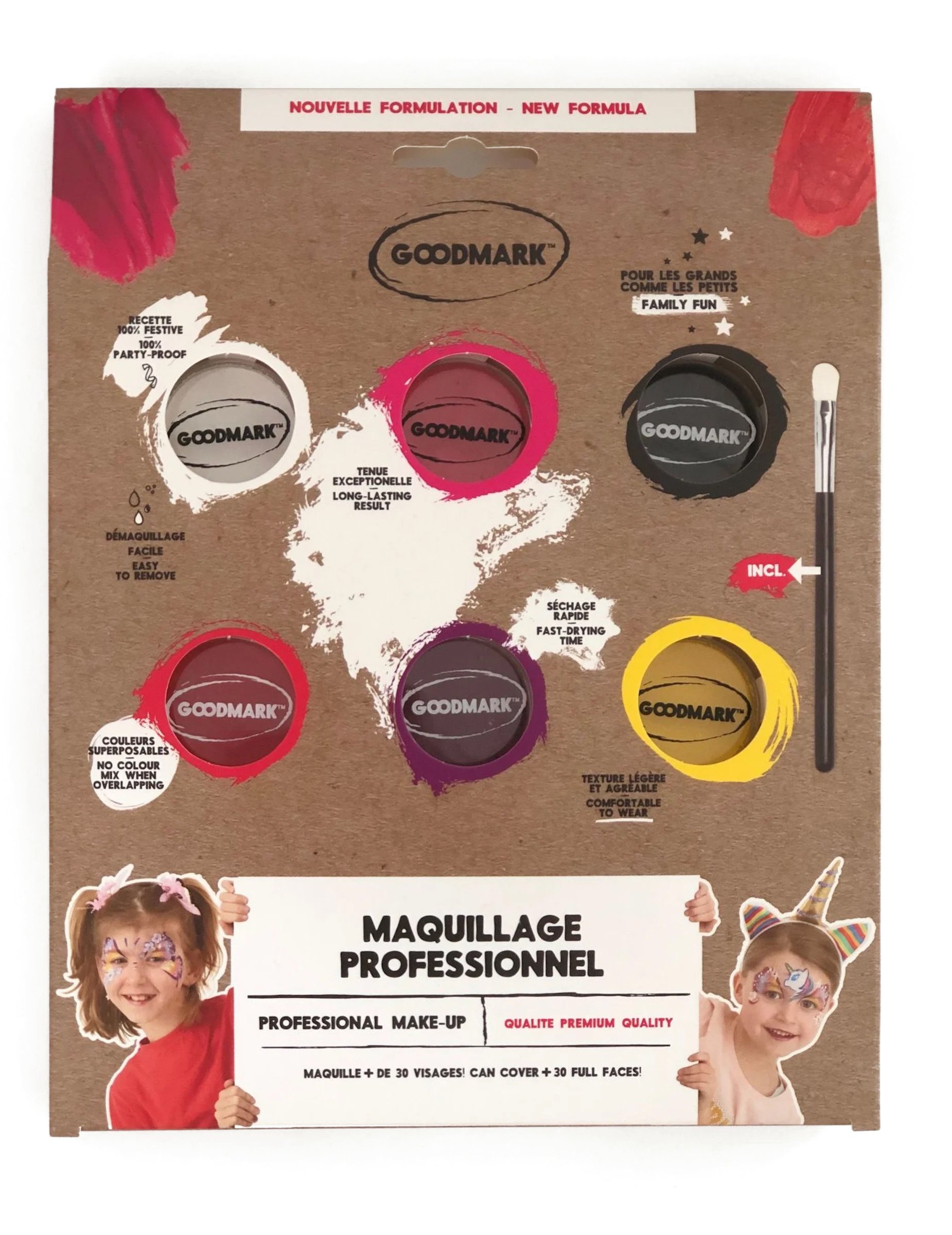 Professionelle Schmink-Palette auf Wasserbasis für Mädchen bunt 6 x 4 g Professionelle Schmink-Palette auf Wasserbasis für Mädchen bunt 6 x 4 g von GOODMARK