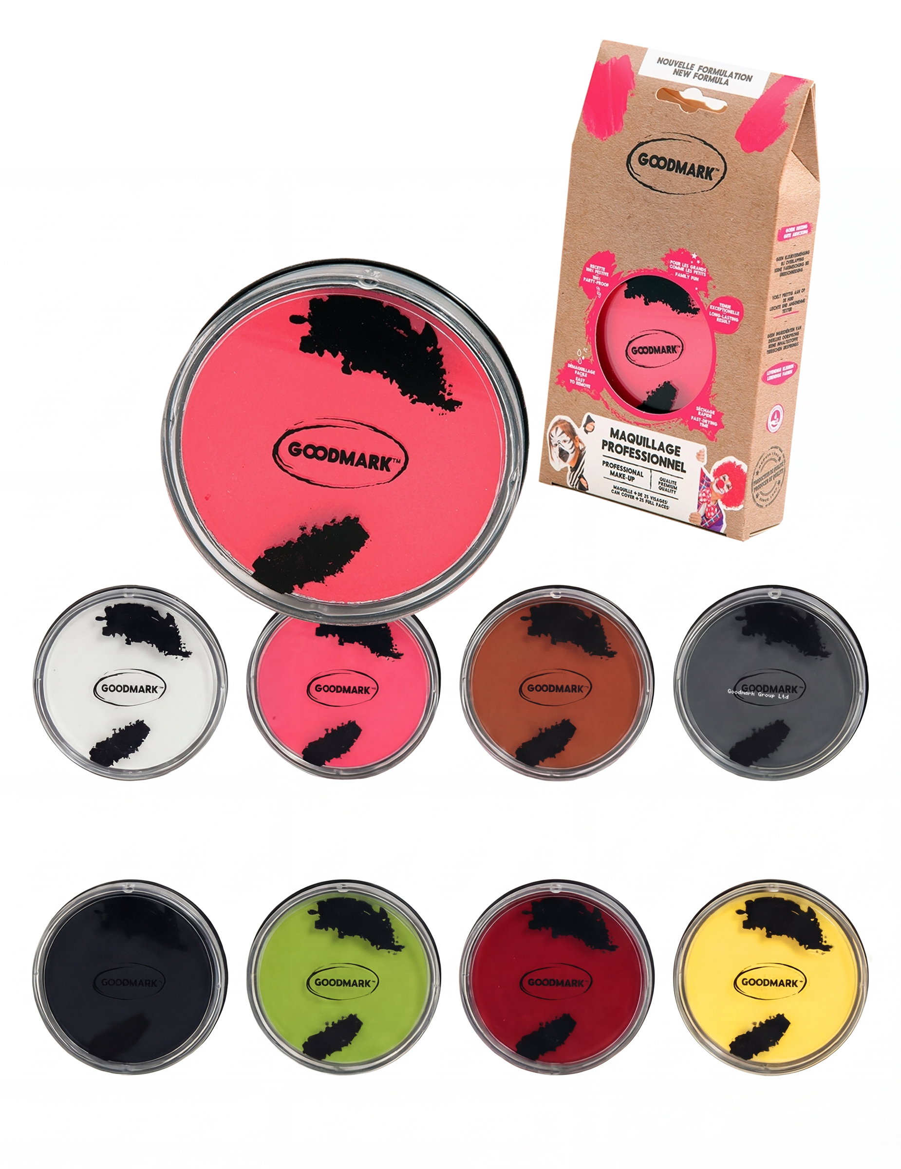 Professionelles Make-up auf Wasserbasis bunt 14 g von GOODMARK