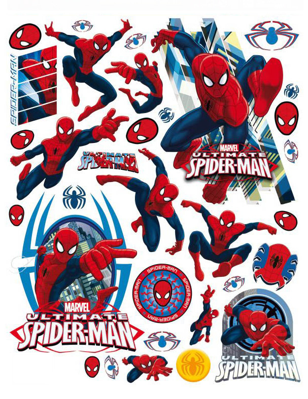 Sticker Fensterbilder Lizenzware Spiderman 39-teilig bunt von GOODMARK