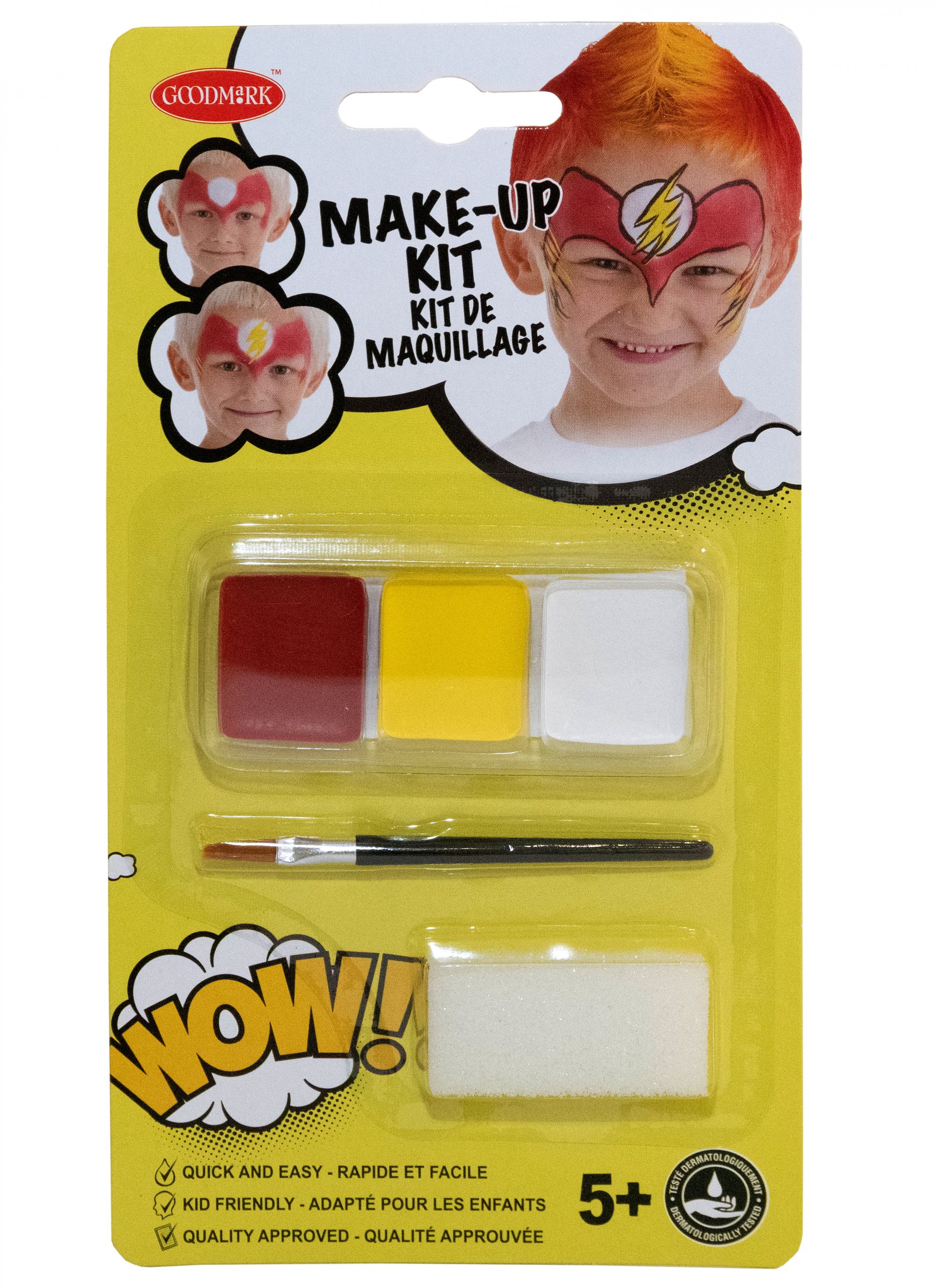 Superhelden-Schminkset für Kinder Faschingsschminke rot-gelb-weiss Superhelden-Schminkset für Kinder Faschingsschminke rot-gelb-weiss von GOODMARK