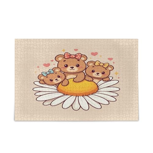GOODOLD Bären mit Schleifen Puzzles für Erwachsene und Kinder, 1000 Teile, Holzpuzzles, glückliche Familienspiele, ideal GOODOLD Bären mit Schleifen Puzzles für Erwachsene und Kinder, 1000 Teile, Holzpuzzles, glückliche Familienspiele, ideal von GOODOLD